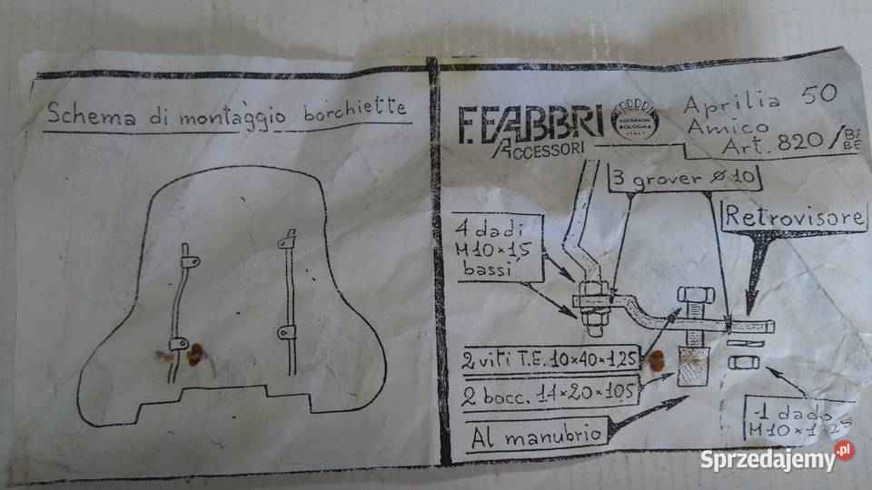 NOWA SZYBA OWIEWKA OSŁONA FABBRI MADE IN ITALY Bielsk Podlaski sprzedam
