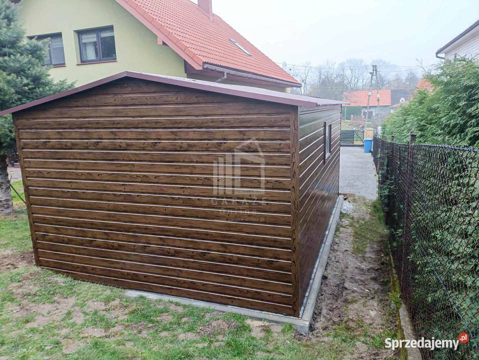 Garaż blaszany 4x6m Brama uchylna drzwi okno kujawsko-pomorskie Toruń