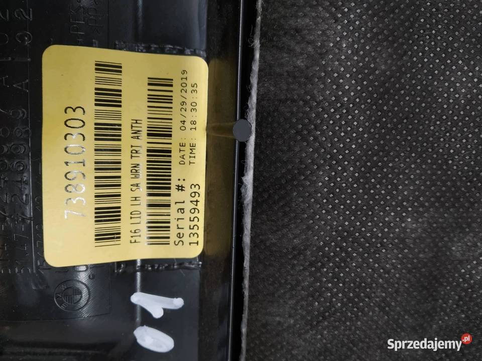 TAPICERKA BOCZEK BAGAŻNIKA LEWY PRAWY TYŁ KPL Wyposażenie wnętrza