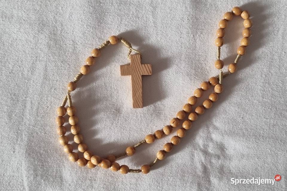 Różaniec z drewnianych koralikówpaciorków Warszawa sprzedam