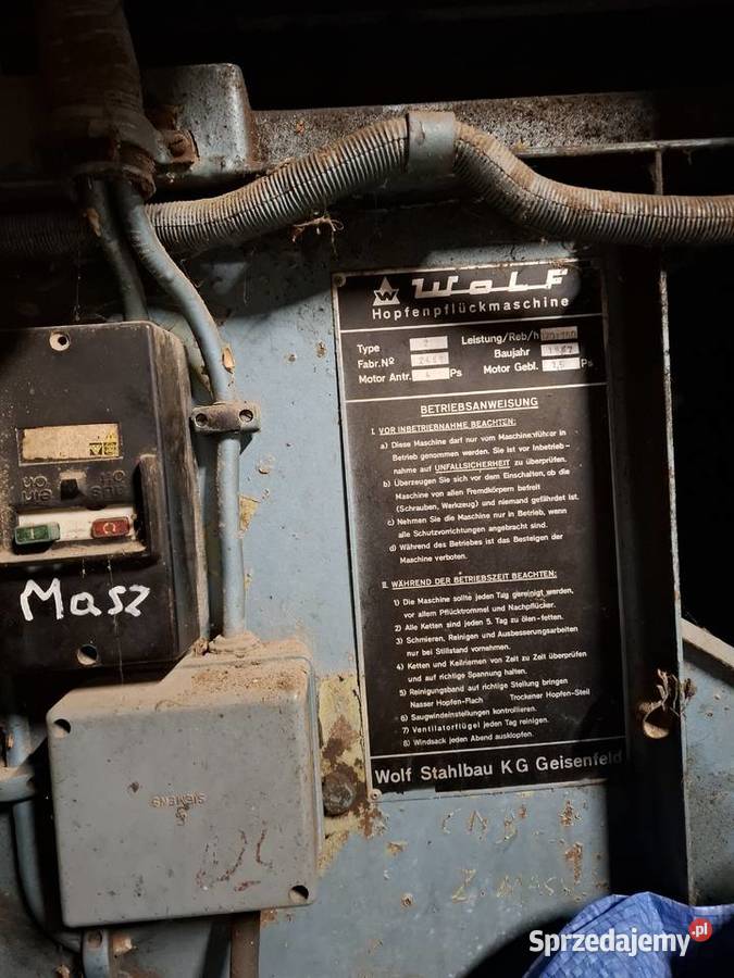 Maszyna do rwania chmielu Wolf 2 suszarnia 33 lubelskie Kłodnica