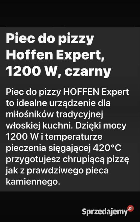 Piec do pizzy 1200 W podkarpackie Nisko