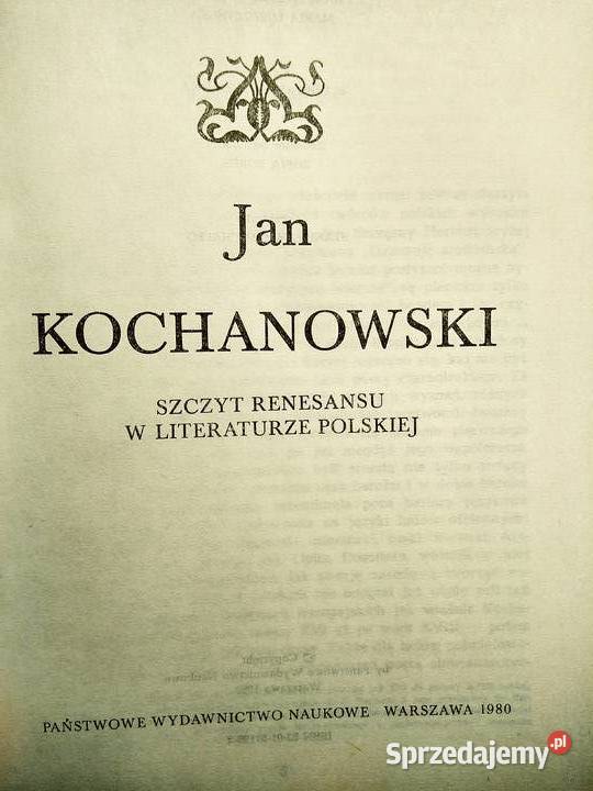 Biografia Kochanowski książki prezenty Bródno mazowieckie Warszawa