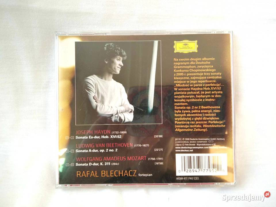 Sonaty Haydn Beethoven Mozart Rafał Blechacz CD Gdańsk sprzedam