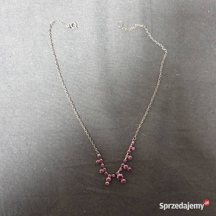 Naszyjnik ametystowe kryształki mazowieckie Warszawa