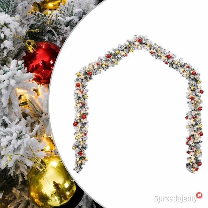 vidaXL Świąteczna girlanda z bombkami i Warszawa