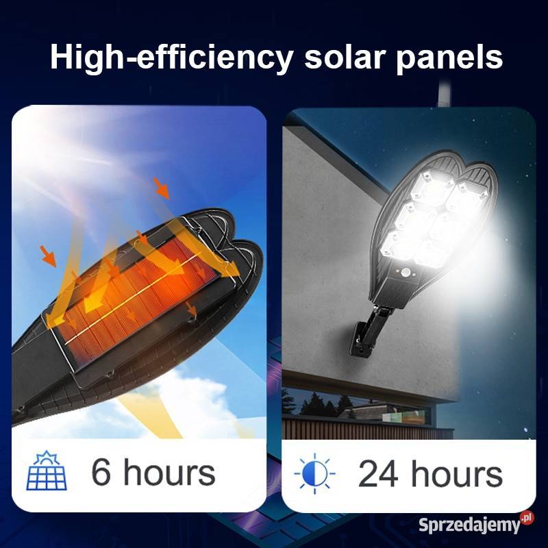 Solarna lampa zewn z czujnikiem ruchu zmierzchu Lampy ogrodowe