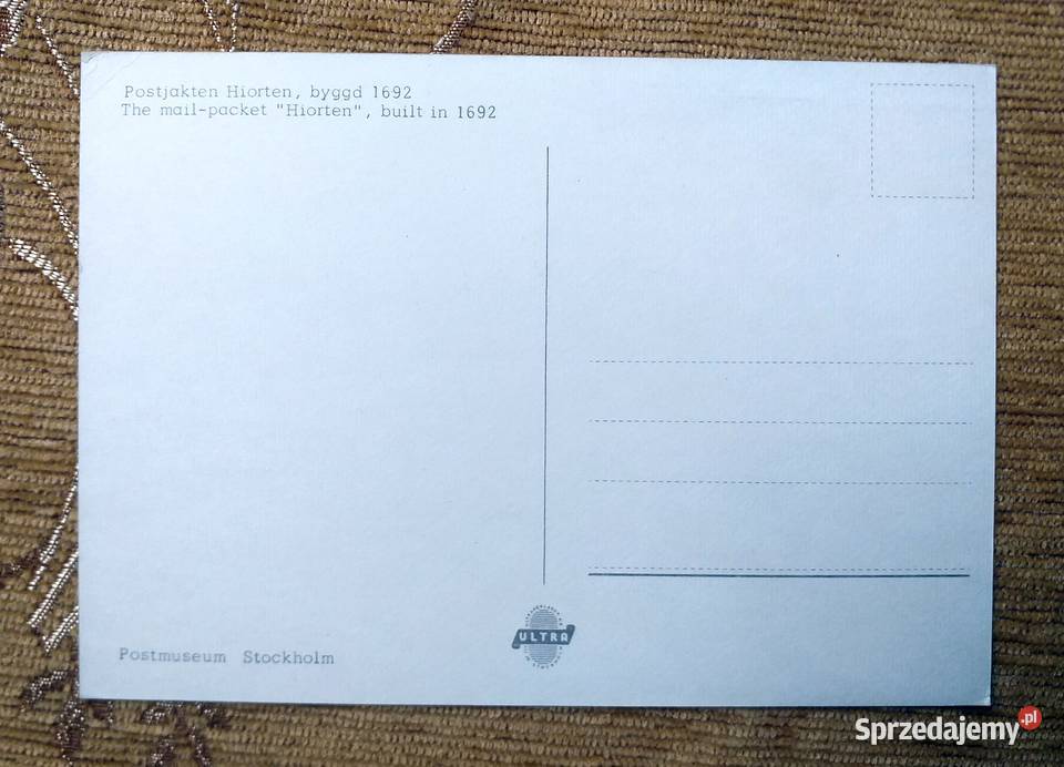 MINIATURA SZWEDZKIEGO STATKU POCZTOWEGO Piszczac