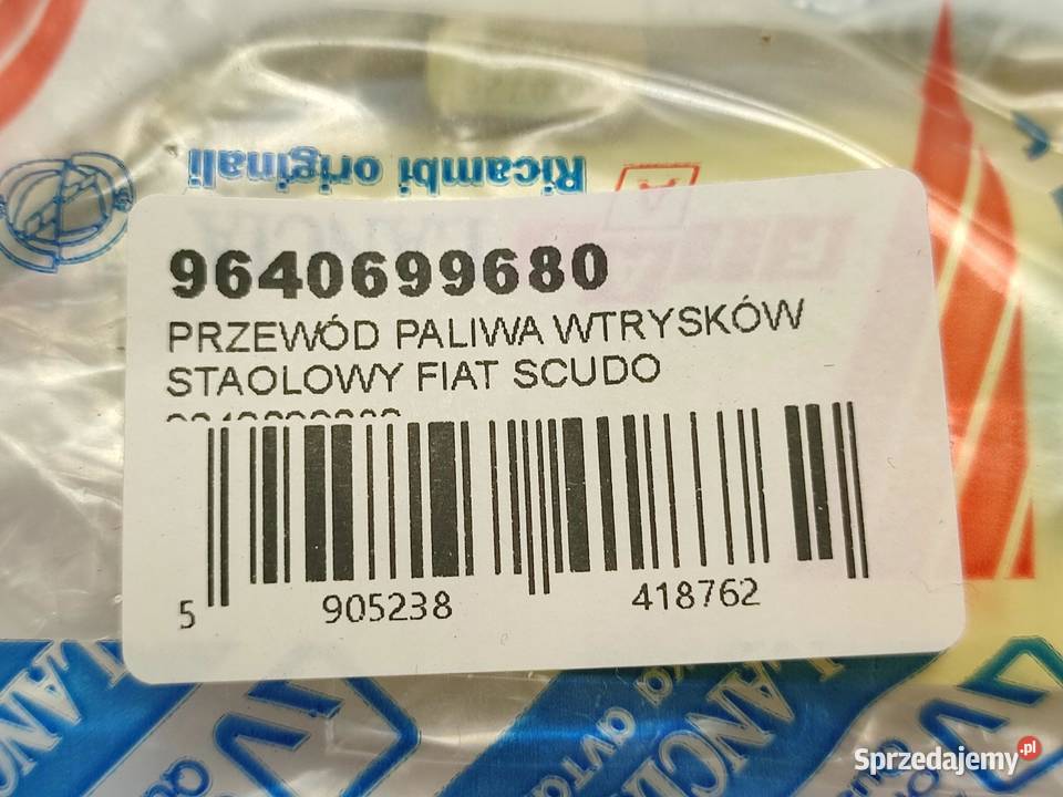 PRZEWÓD PALIWA STALOWY FIAT SCUDO 19962004 NOWY Przewody paliwowe
