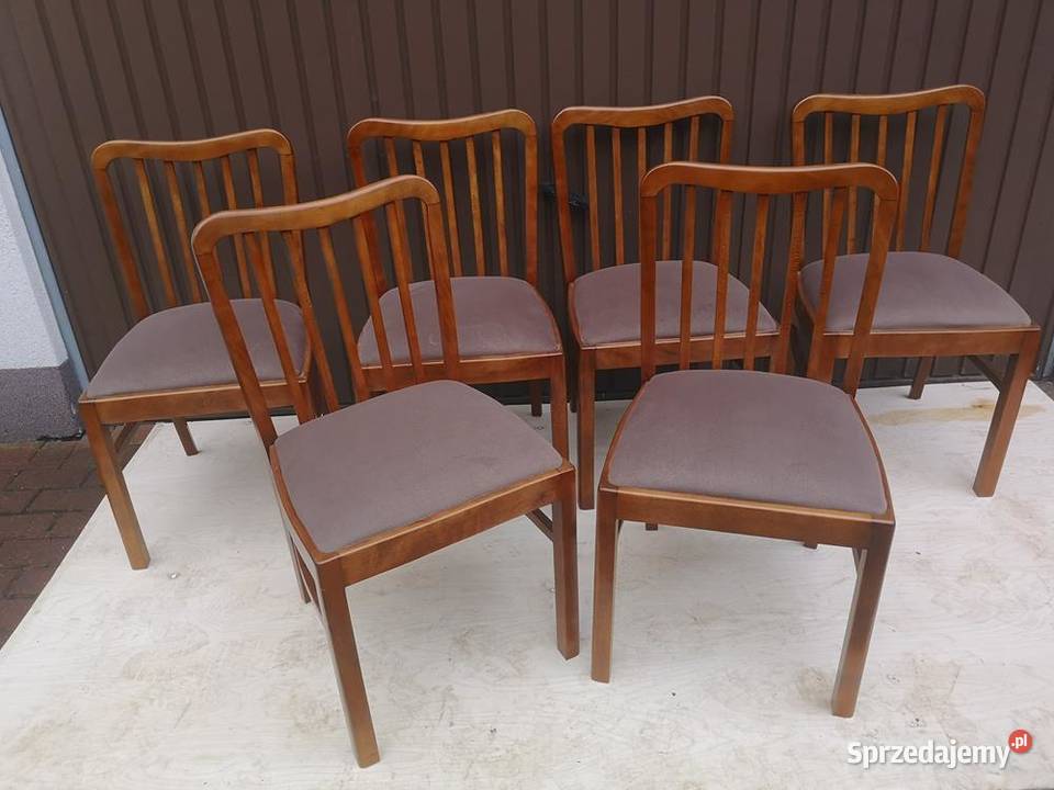 Krzesła ARTDECO Stare Antyk Komplet 6 Sztuk wielkopolskie Swarzędz