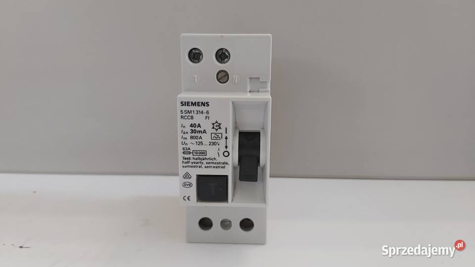 Wyłącznik różnicowoprądowy SIEMENS 40A 30mA mazowieckie Wyszków
