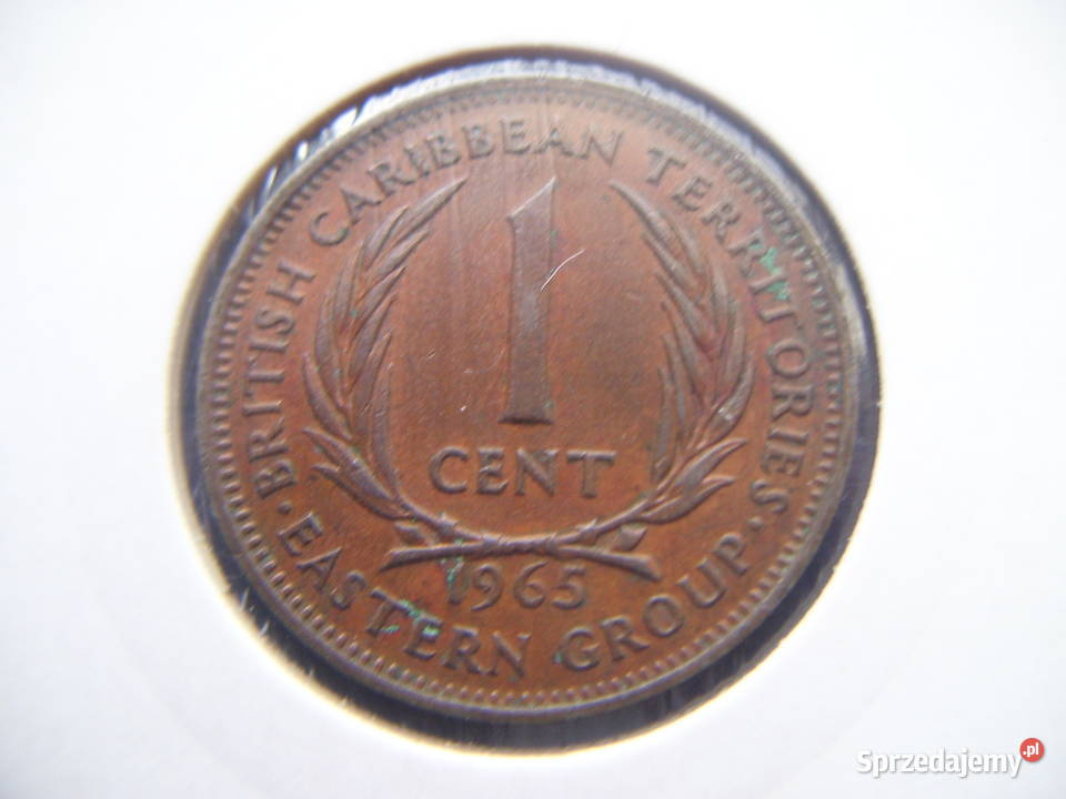 Stare monety 1 cent 1965 Karaiby Brytyjskie Lesko