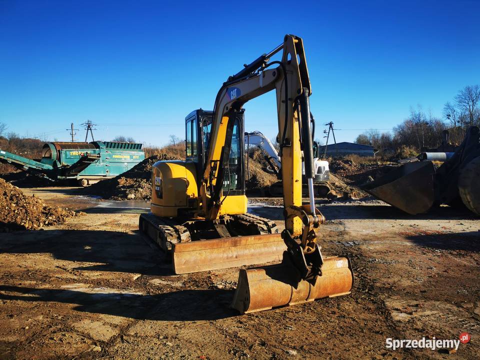 Cat 305 E 2 Koparka gasienicowa Pług Nowe Gumowe Cieszyn