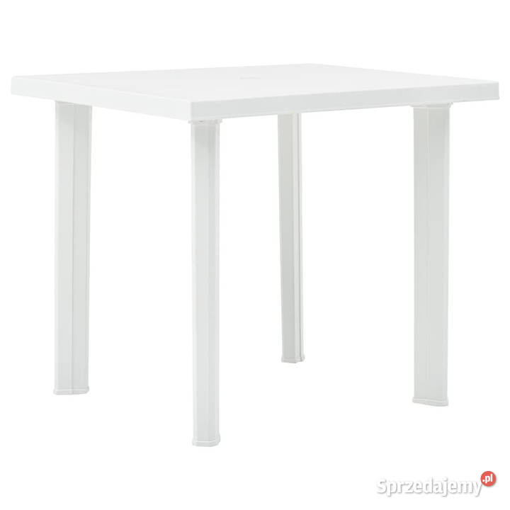 Stół ogrodowy biały 80 x 75 x 72 plastikowy Warszawa