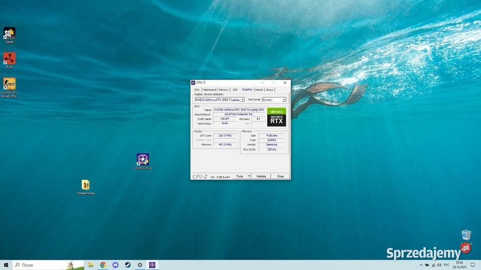Laptop Gamingowy RTX 3050ti I511400H 24gb RAM