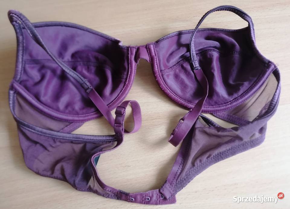 Biustonosz burgundowy na fiszbinach gładki 75cm łódzkie Łódź