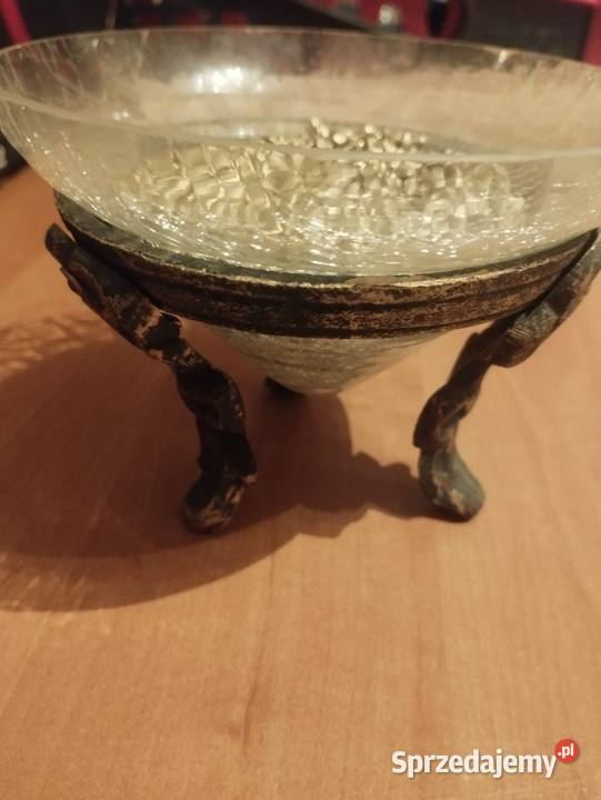 Cukiernica mosiężna stara bogato zdobiona pomorskie