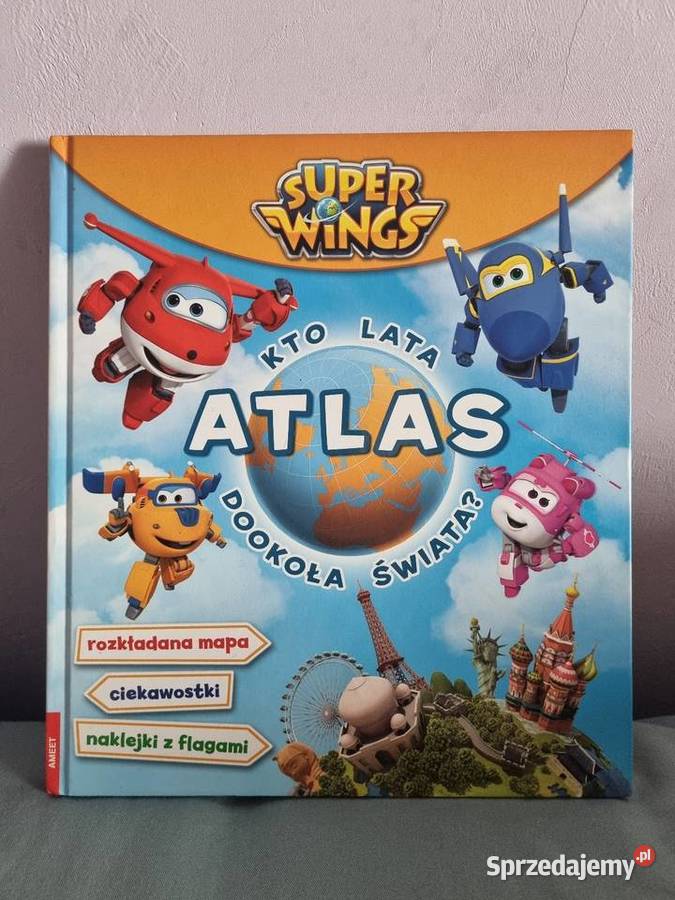 SUPER WINGS Kto lata dookoła świata ATLAS mapa Rumia
