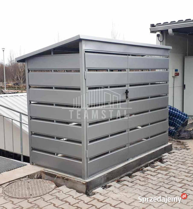 Wiata śmietnikowa spad tył 24x12m Srebrny Legnica