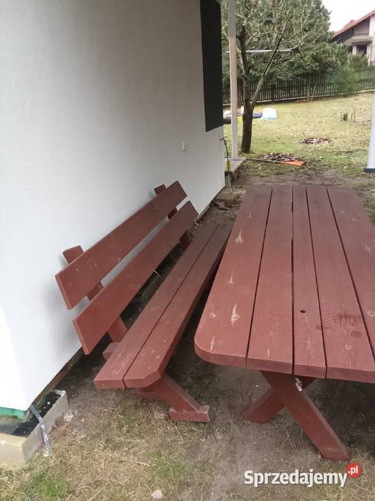 Stół oraz ławy ogrodowe 212*81 cm