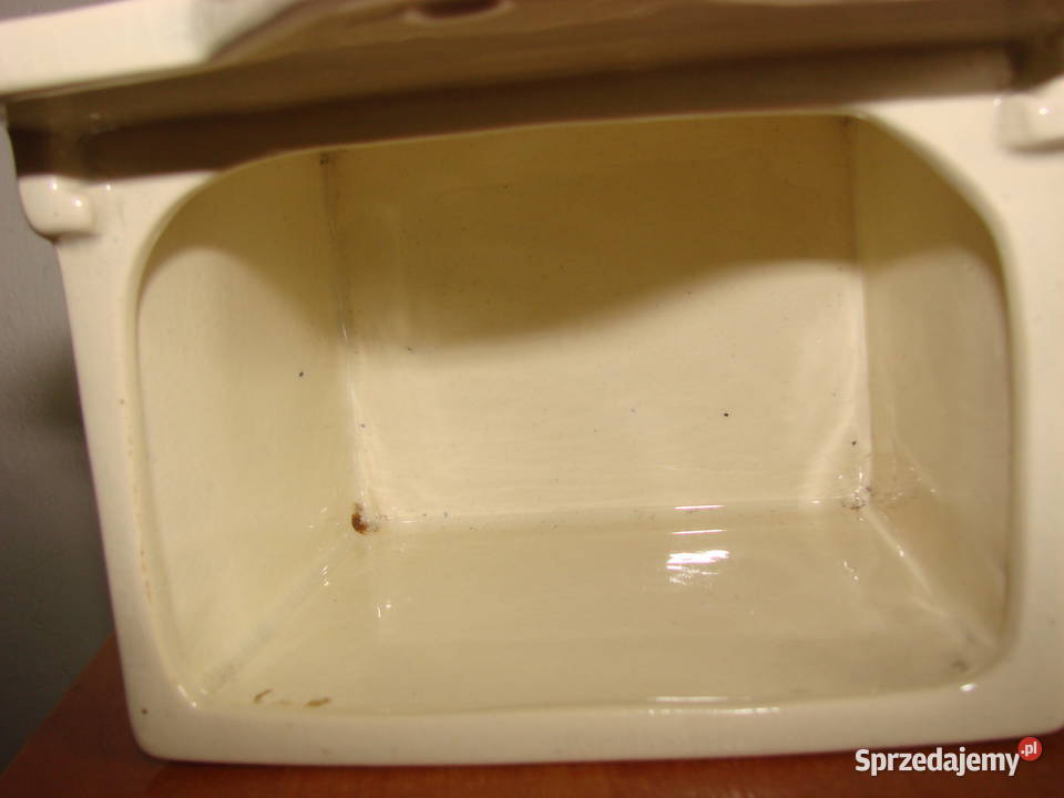 Włocławek fajansowy pojemnik kuchenny solniczka Pruszcz Gdański sprzedam