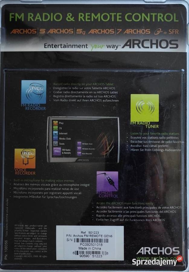 PILOT FM RADIO REMOTE CONTROL ARCHOS 5 5g 7 GPS i akcesoria Warszawa