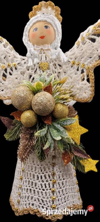 Świąteczny Anioł ręcznie wykonany 29 małopolskie Krzywaczka