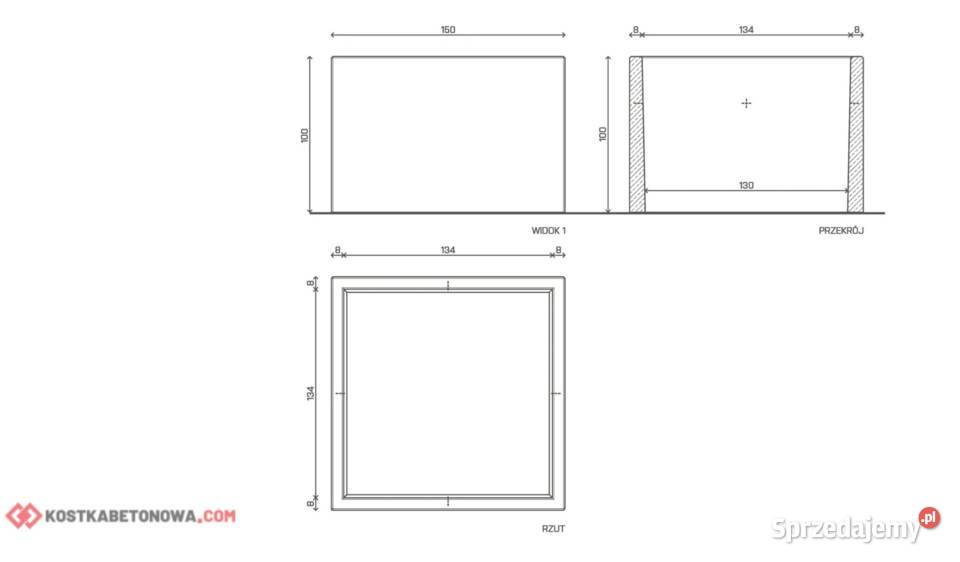 Betonowa Donica Cubo 150 Wrocław