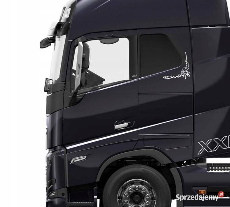 Naklejka VOLVO na szybę VIKING wewnętrzna biała Kobierno