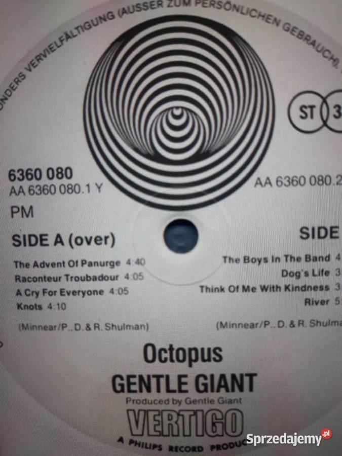 Archiwum prog rocka GENTLE GIANT Ouctopus 1972 Rzeszów