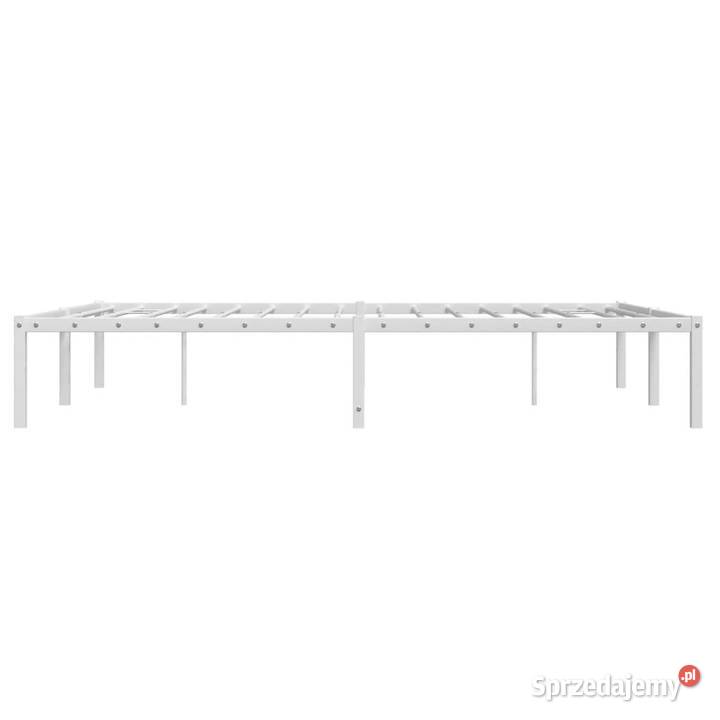 Łóżko Metalowe Białe Rama Łóżka Ze Stelażem 146cm sprzedam