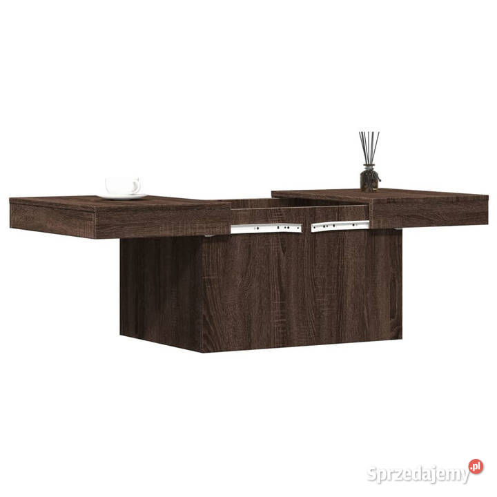 Stolik kawowy brązowy dąb 80x55x40 WM840869 Warszawa
