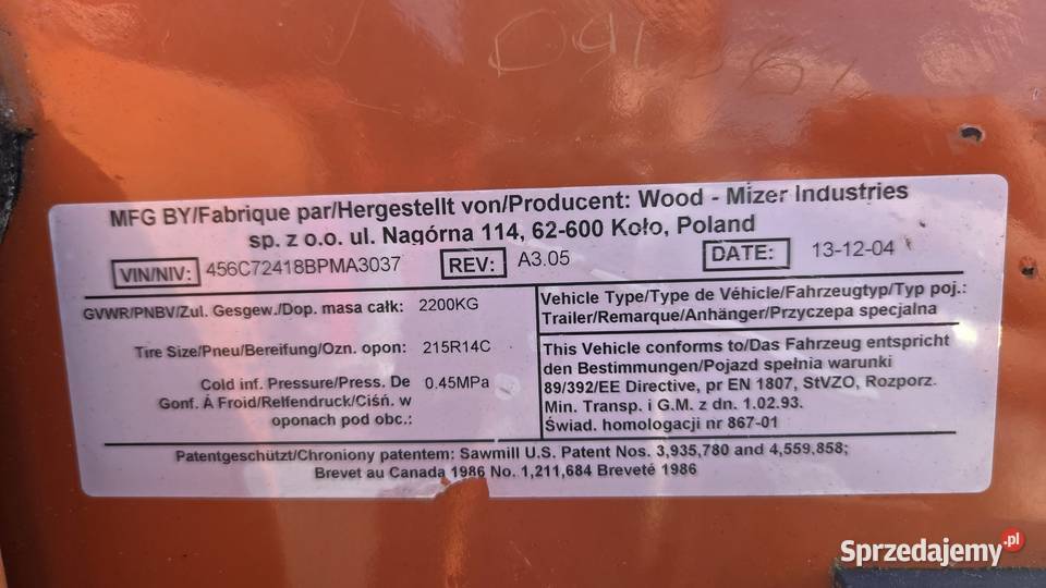 Trak taśmowy WoodMizer LT70 12 metrow Karsin