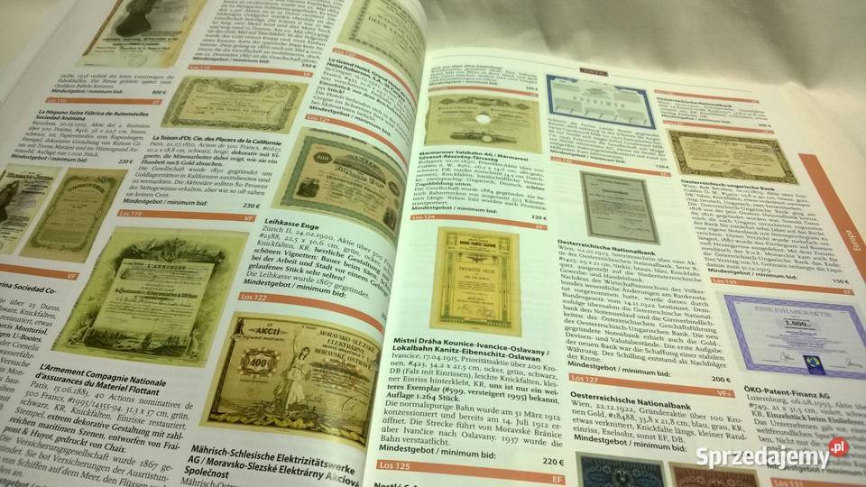 katalog aukcyjny papierów wartościowych 54 Warszawa sprzedam