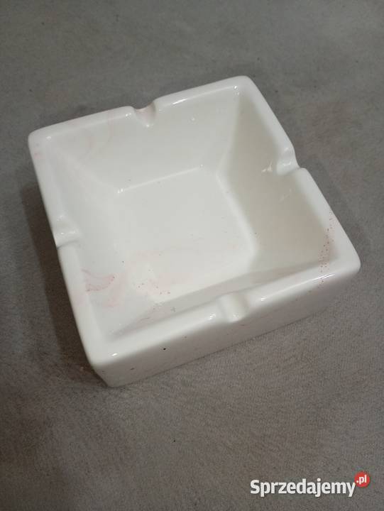 popielniczka ceramiczna biała 10x10 nowa Szczecin