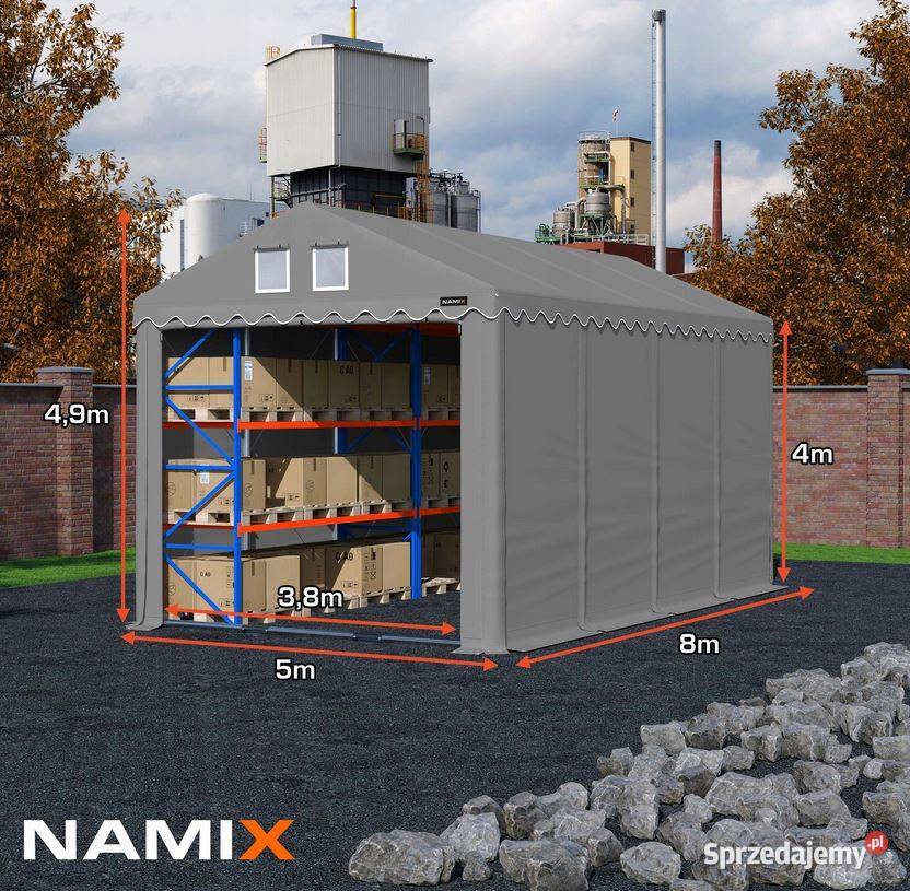 Namiot PRESTIGE 5x84m hala przemysłowa Jabłonna sprzedam