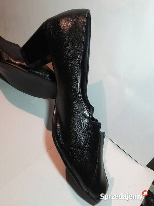 Buty damskie na obcasiku 5 skóra naturalna prod