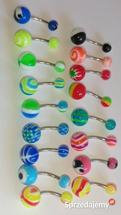 Kolczyki do pępka z kulkami akrylowymi Nowy Sącz