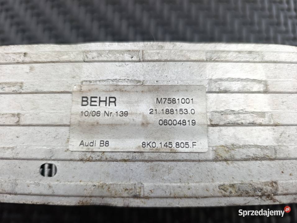 Intercooler Chłodnica Powietrza Audi A4 B8 Q5 śląskie Pawłowice