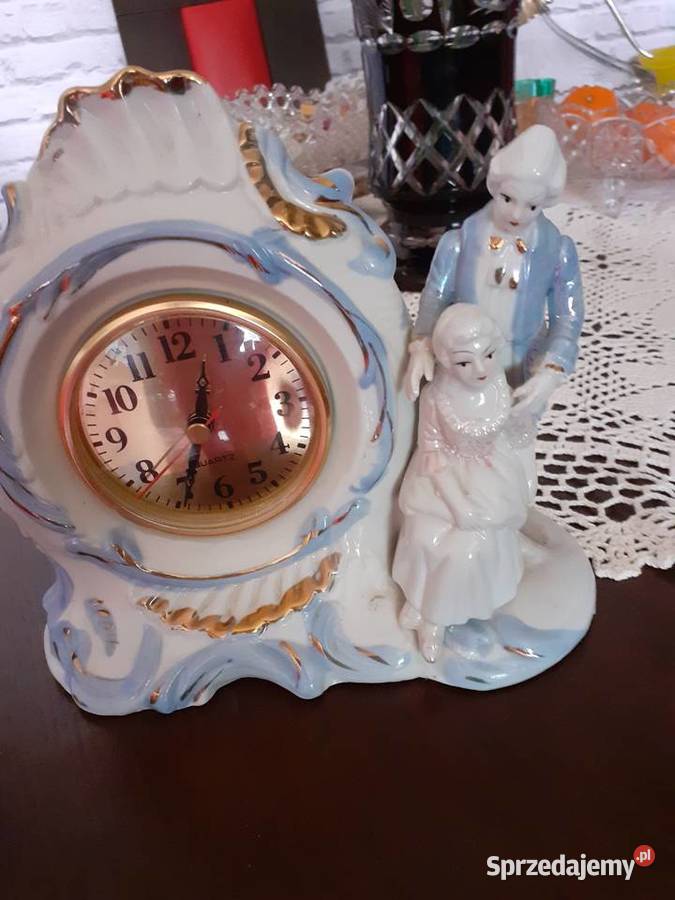 Figurka porcelanowa i zegar Warszawa