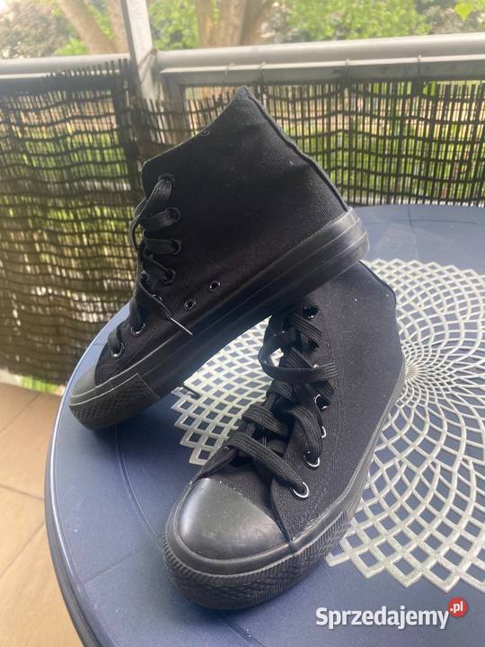 Trampki czarne lekko używane 36