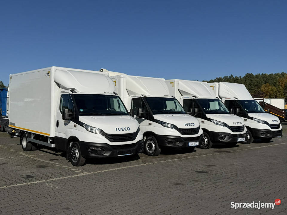 Iveco Daily 35C14 Kontener Winda 750 Na biały Widełki