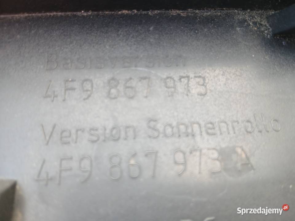 Wykończenie klapy bagażnika Plastik klapy Audi Szczerbice