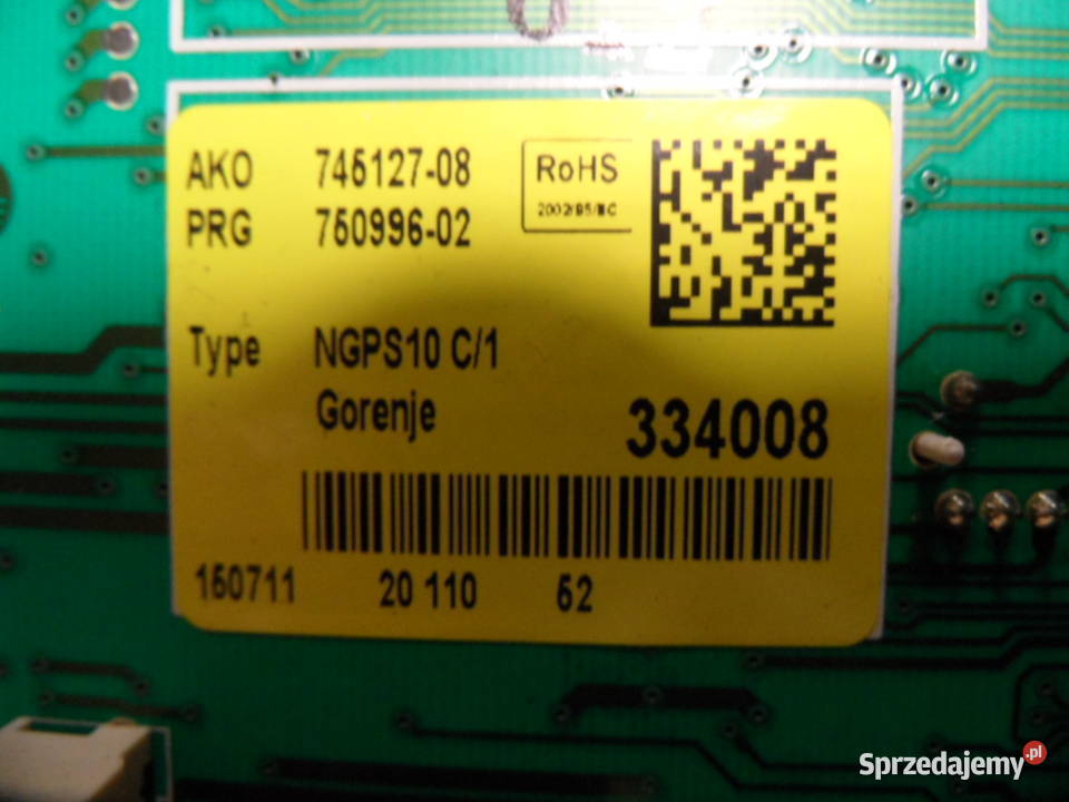 programator pralki gorenje W6402SPL Radlin