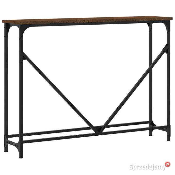 Stolik konsolowy brązowy dąb 102x225x75 WM834134 Warszawa