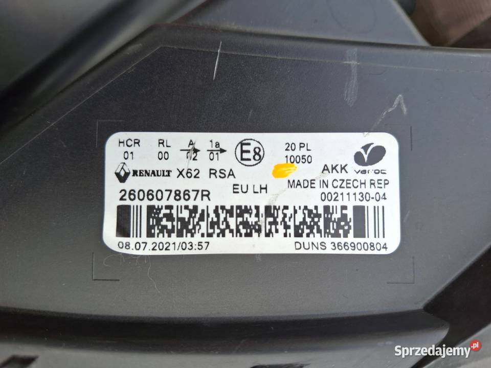 RENAULT MASTER IV 4 REFLEKTOR LEWY LED LAMPA lubuskie Bieleń