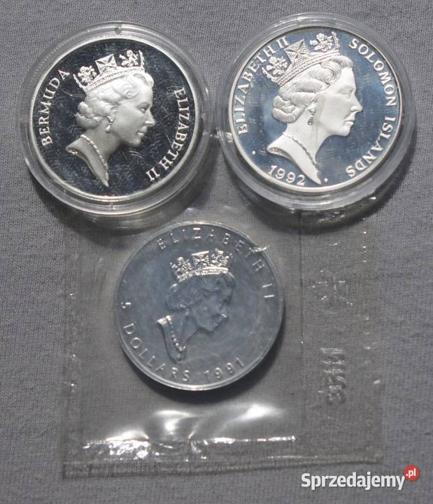 Zestaw monet srebrnych 3 Płock sprzedam