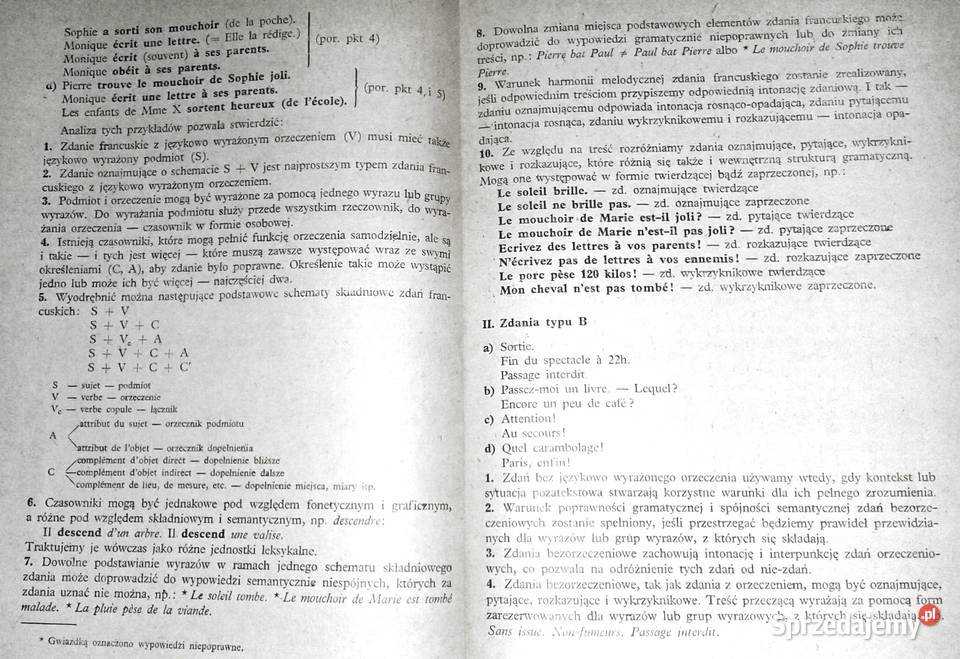 Gramatyka języka francuskiego Maria Łozińska