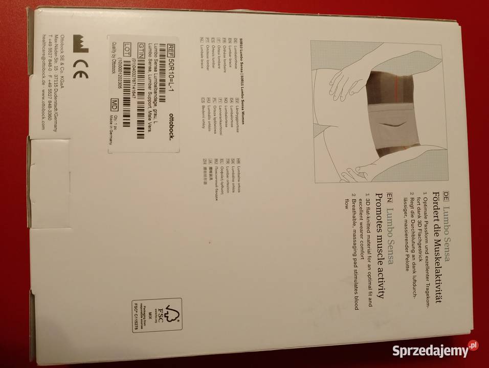 Gorset orteza lędźwiowy krzyżowy Lumbo Sensa Warszawa