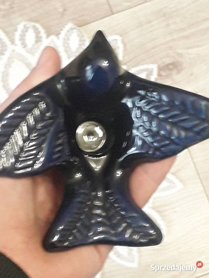 Świecznik kobaltowy Skandynawia Świeczniki Staszów sprzedam